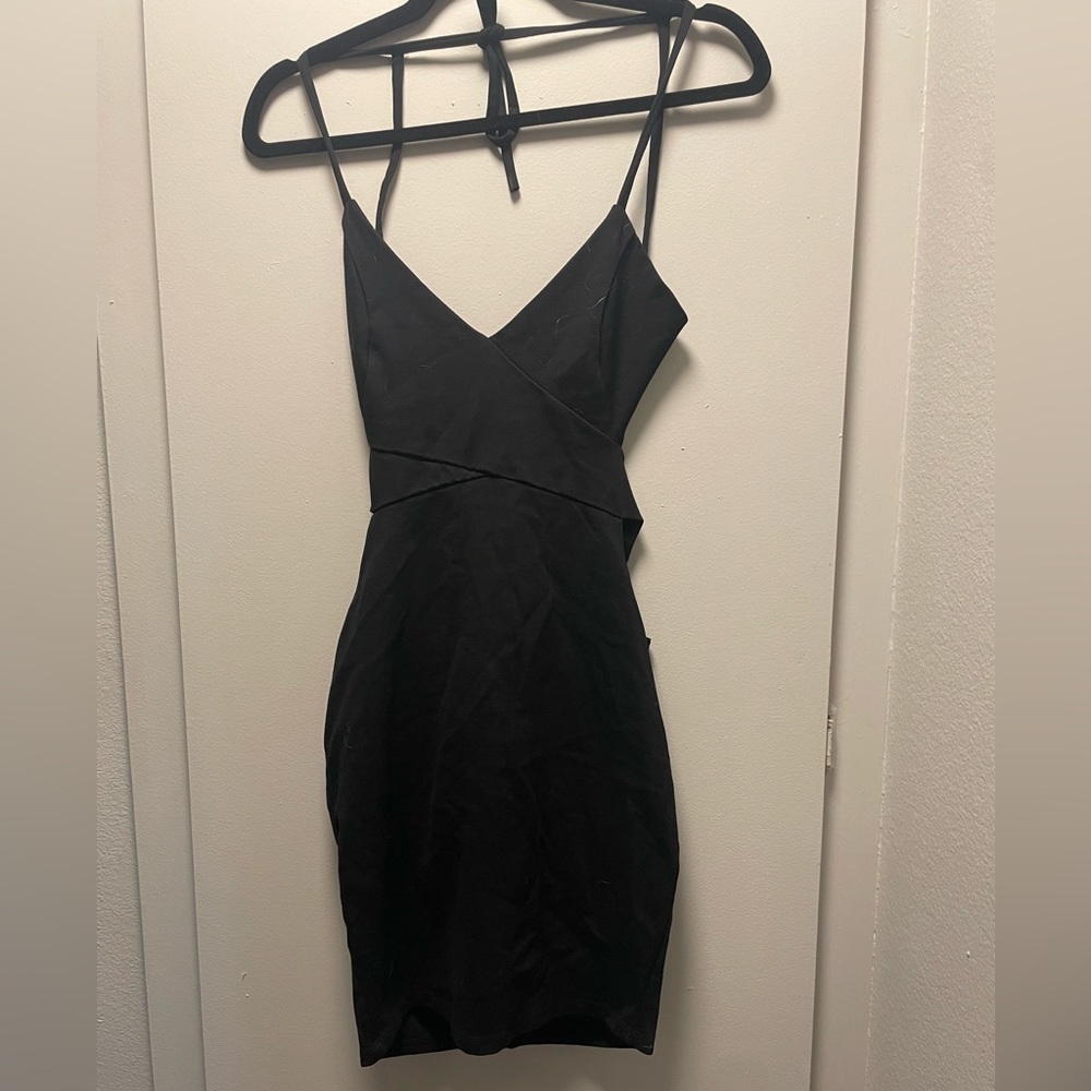 Black Backless dress fashion Nova